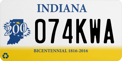 IN license plate 074KWA