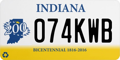 IN license plate 074KWB
