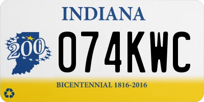 IN license plate 074KWC
