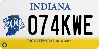 IN license plate 074KWE