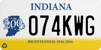 IN license plate 074KWG