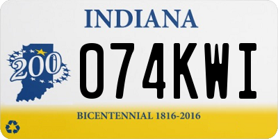 IN license plate 074KWI