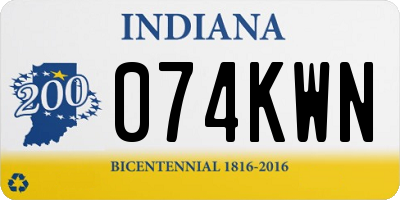 IN license plate 074KWN