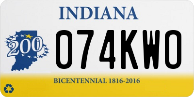 IN license plate 074KWO
