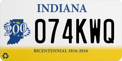 IN license plate 074KWQ