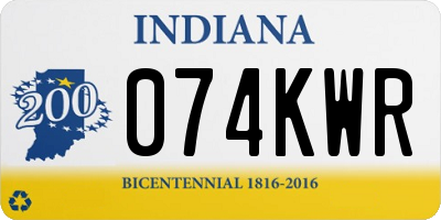 IN license plate 074KWR