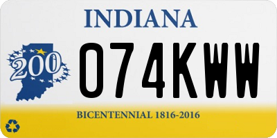 IN license plate 074KWW