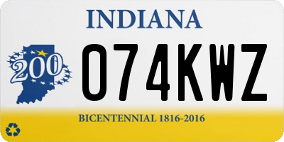 IN license plate 074KWZ