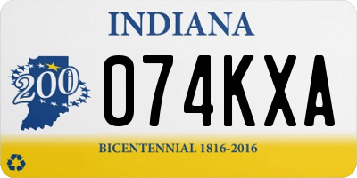 IN license plate 074KXA