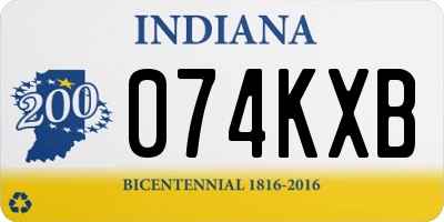 IN license plate 074KXB
