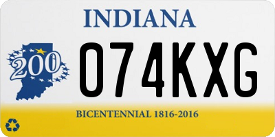 IN license plate 074KXG
