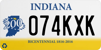 IN license plate 074KXK