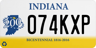 IN license plate 074KXP