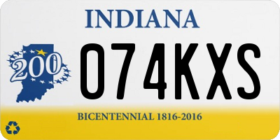 IN license plate 074KXS