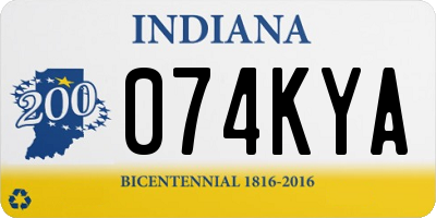 IN license plate 074KYA