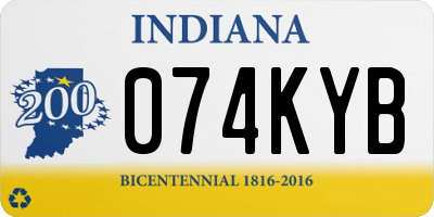 IN license plate 074KYB