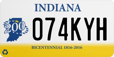 IN license plate 074KYH