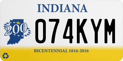 IN license plate 074KYM