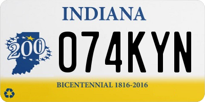 IN license plate 074KYN