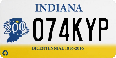 IN license plate 074KYP