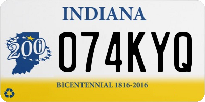 IN license plate 074KYQ