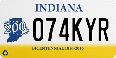 IN license plate 074KYR
