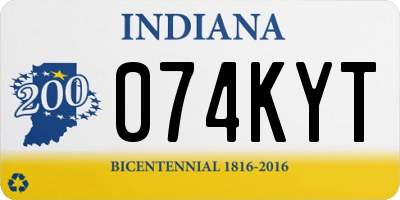IN license plate 074KYT