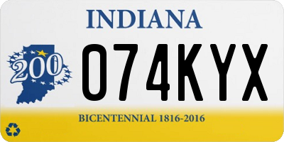 IN license plate 074KYX