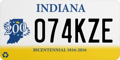 IN license plate 074KZE