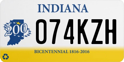 IN license plate 074KZH