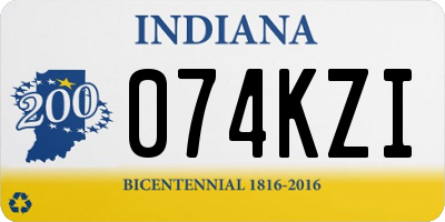 IN license plate 074KZI