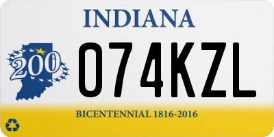 IN license plate 074KZL