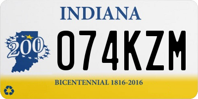 IN license plate 074KZM