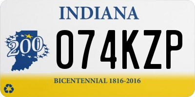 IN license plate 074KZP