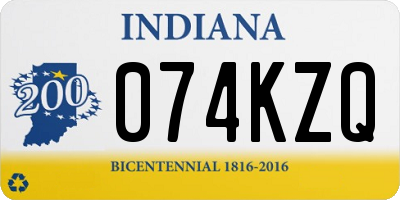 IN license plate 074KZQ