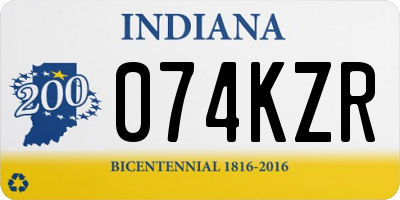 IN license plate 074KZR