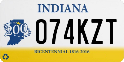 IN license plate 074KZT