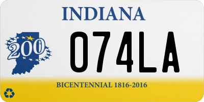 IN license plate 074LA