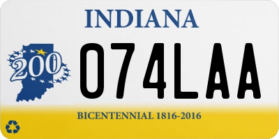 IN license plate 074LAA