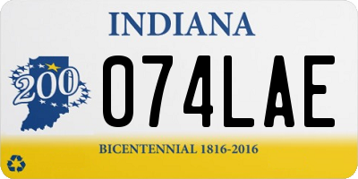 IN license plate 074LAE