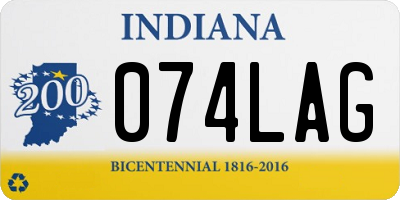 IN license plate 074LAG
