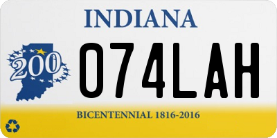 IN license plate 074LAH