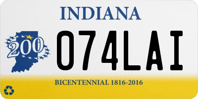 IN license plate 074LAI