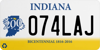 IN license plate 074LAJ