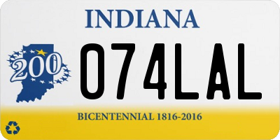 IN license plate 074LAL