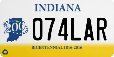 IN license plate 074LAR