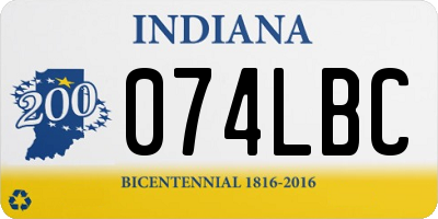 IN license plate 074LBC