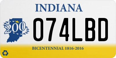 IN license plate 074LBD