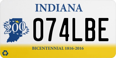 IN license plate 074LBE
