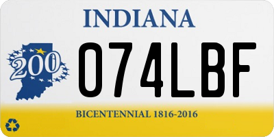 IN license plate 074LBF